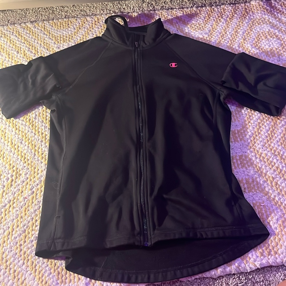 Black Champion fitted jacket.